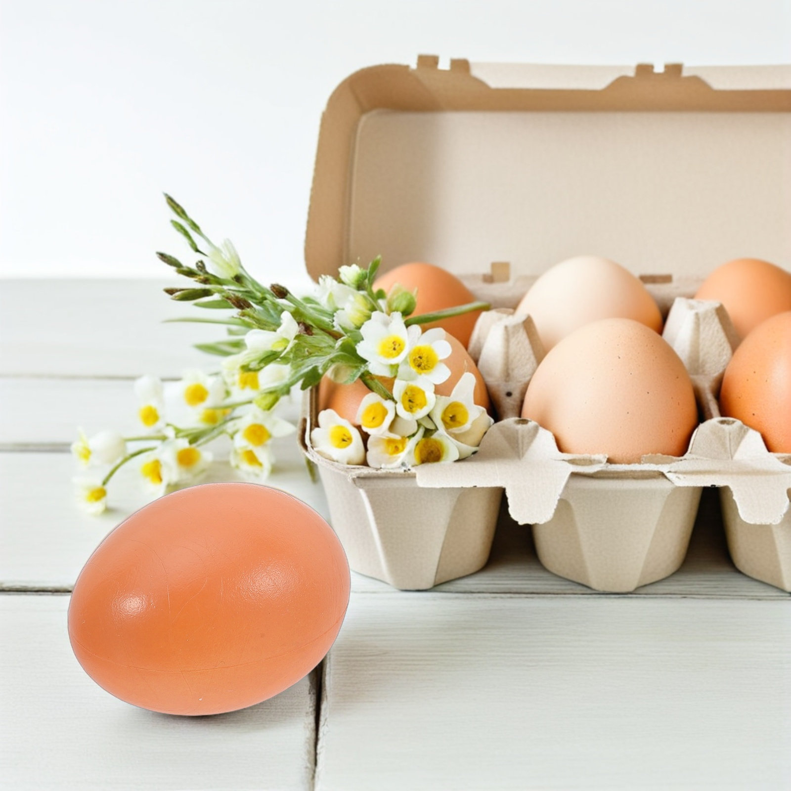 6Pcs Plastic Painted Easter Eg - Easter Craft Embellishment Set 评论和价格