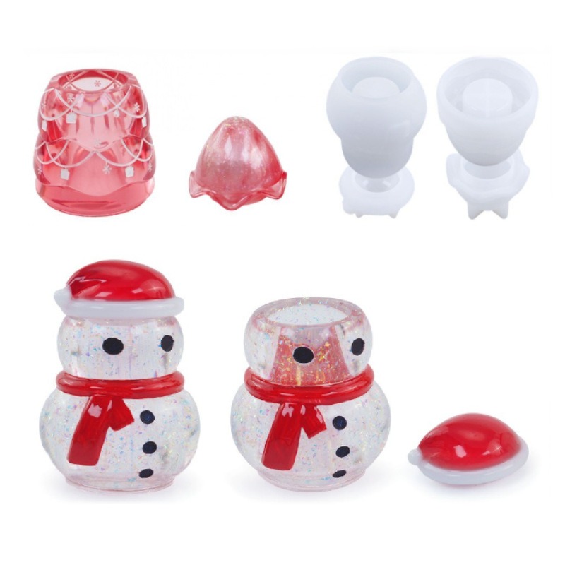 Christmas Storage Jar Epoxy Re - Craft Embellishment Storage 评论和价格