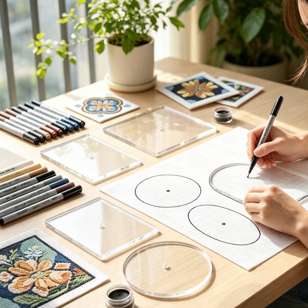 5PCS Embroidery Acrylic Templa - Embroidery Craft 评论和价格
