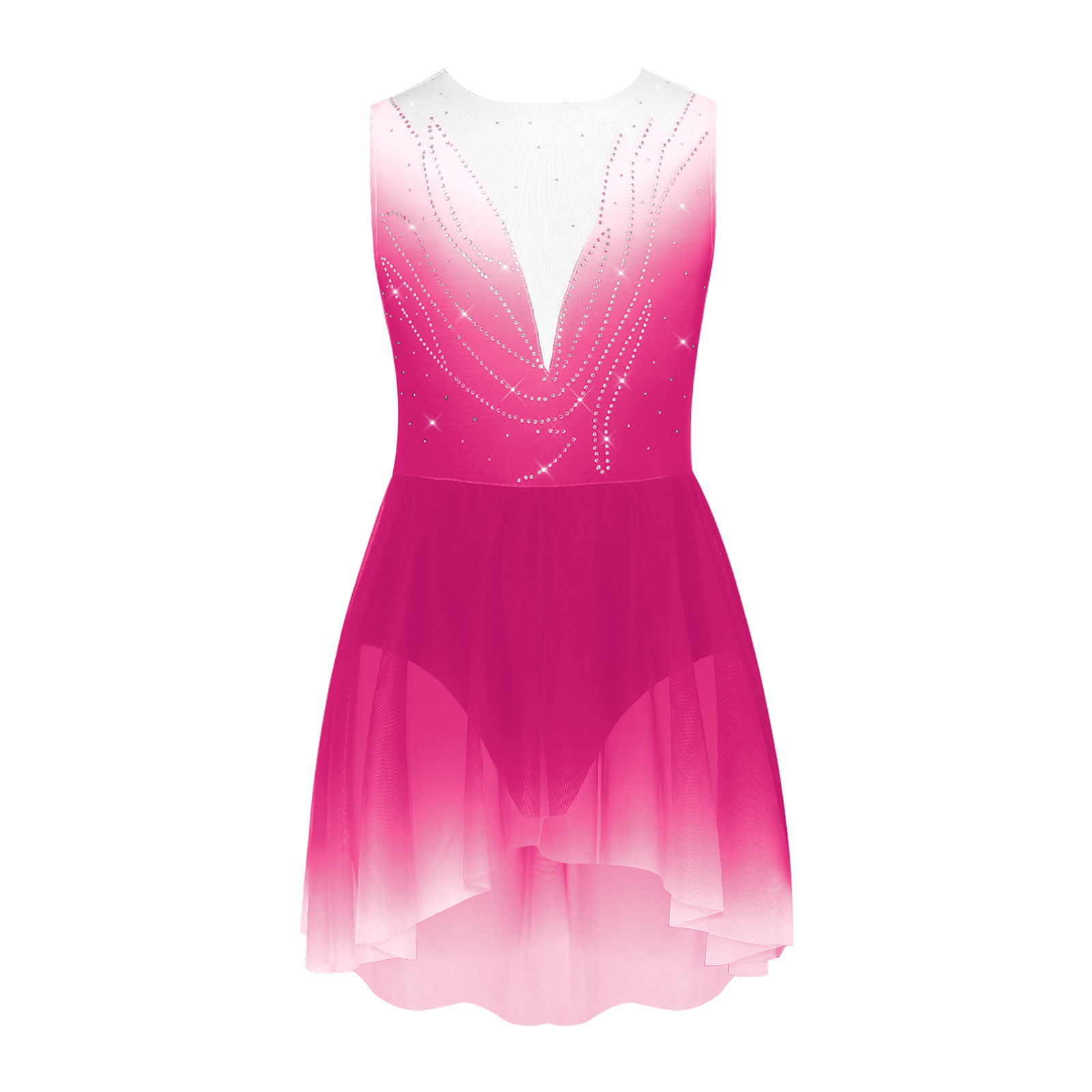 Kids Girls Figure Ice Skating  - Rhinestone Banding Trim 评论和价格