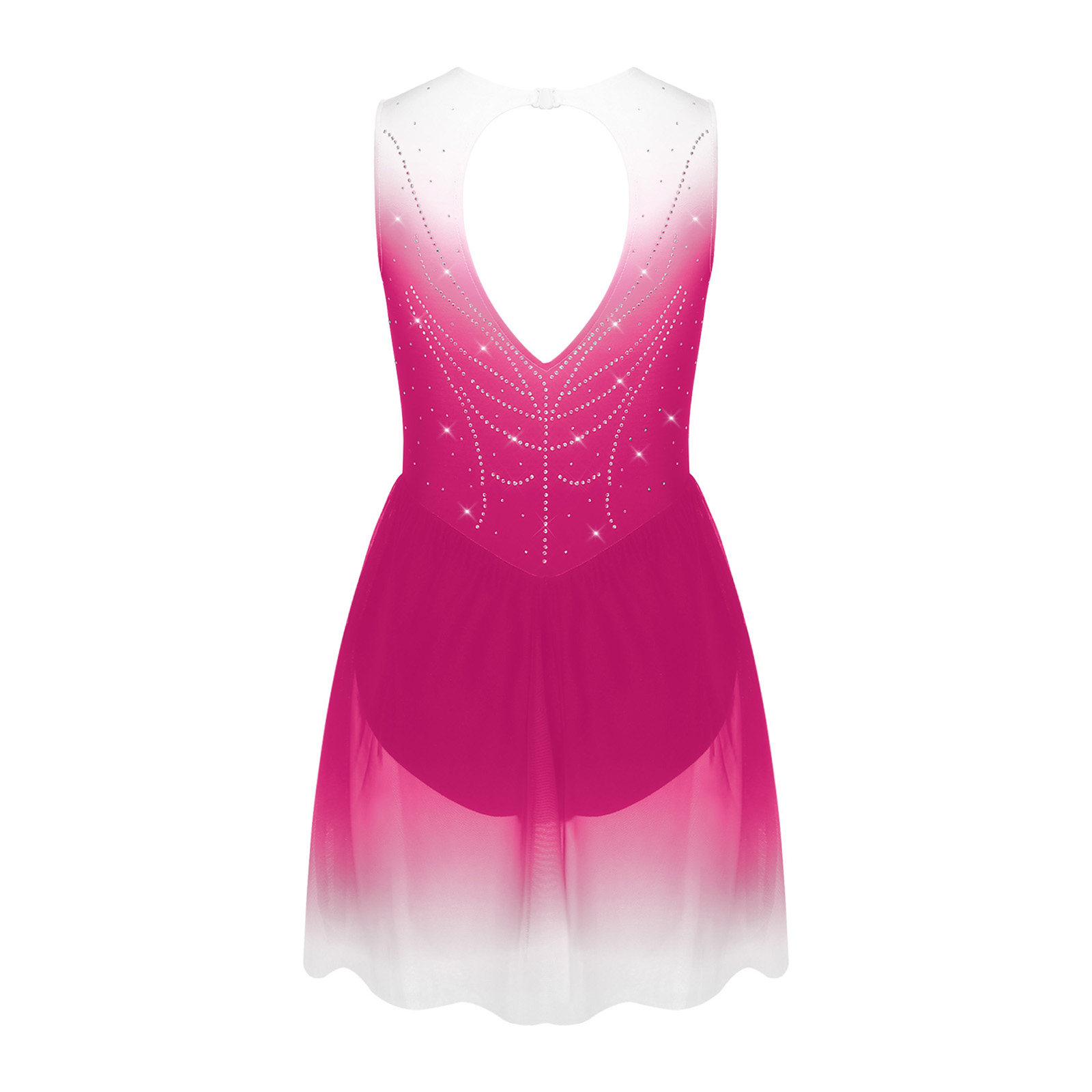 Kids Girls Figure Ice Skating  - Rhinestone Banding Trim 评论和价格