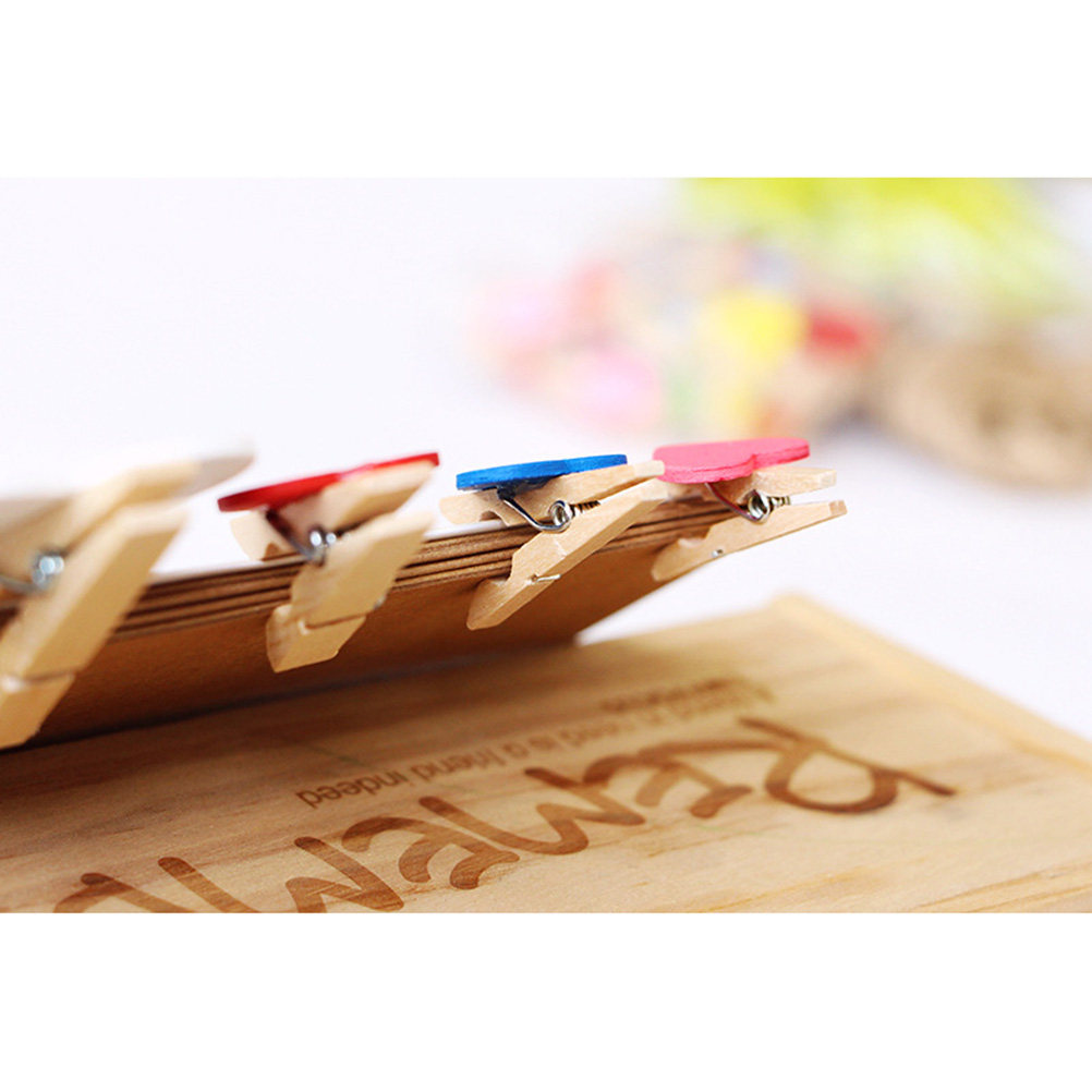 50Pcs Mini Wooden Clothespins  - Craft Embellishments 评论和价格