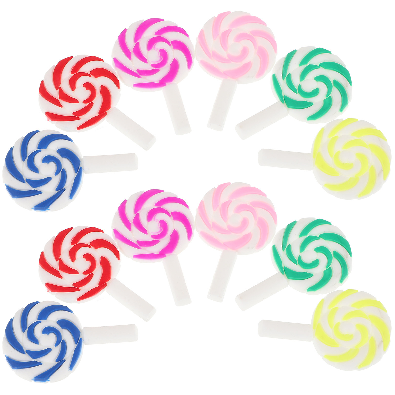 36Pcs Vibrant Rainbow Lollipop - Craft Embellishments 评论和价格