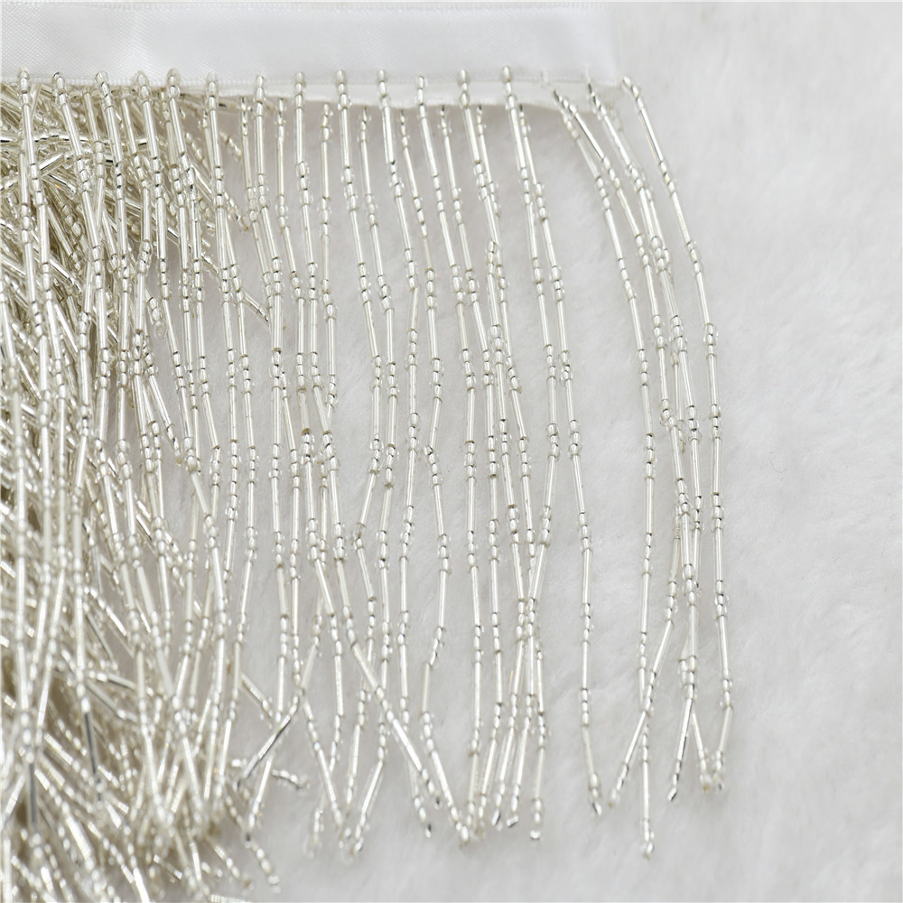 1yard 10cm wide glass Beaded F - Beaded Trim Fringe 评论和价格