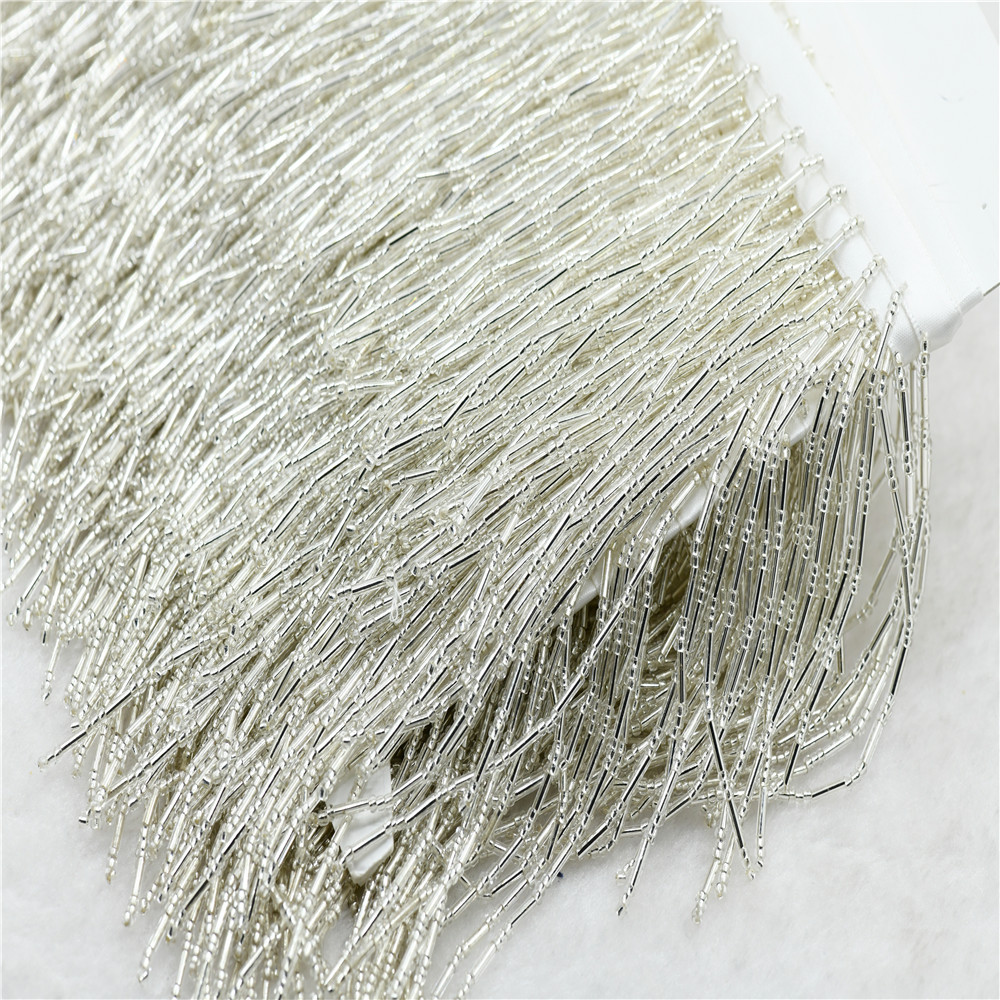 1yard 10cm wide glass Beaded F - Beaded Trim Fringe 评论和价格