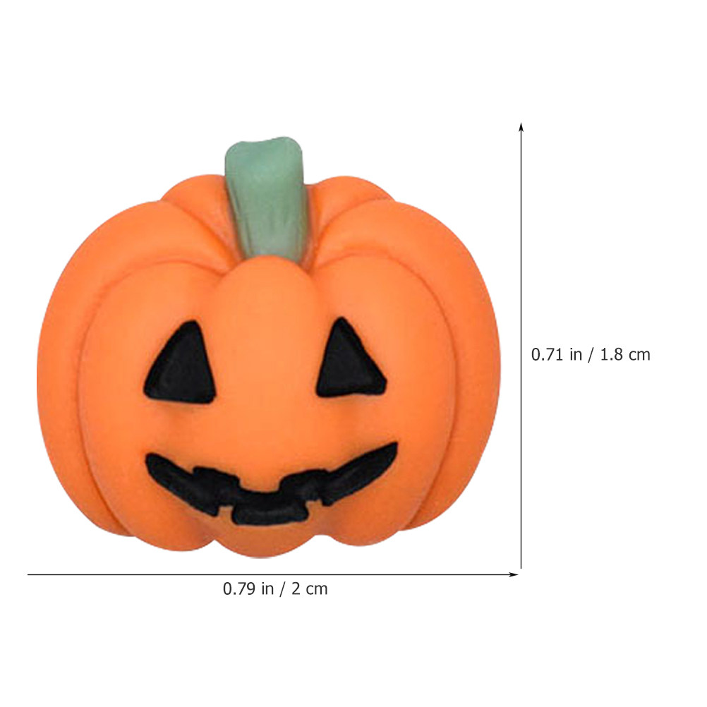 50Pcs Tiny Resin Pumpkin Charm - Craft Embellishments 评论和价格
