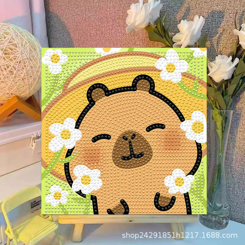 Cartoon Capibala Crystal Diamo - Embroidery Embellishments 评论和价格