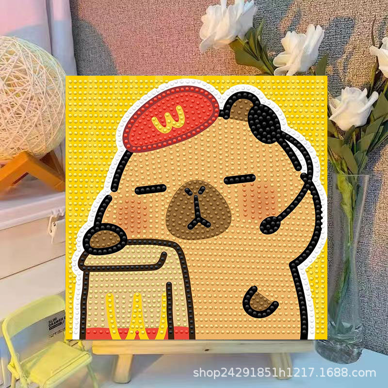 Cartoon Capibala Crystal Diamo - Embroidery Embellishments 评论和价格